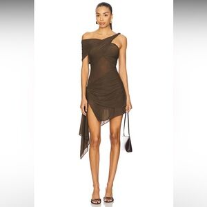 Ronny Kobo Izel Dress Desert Brown Sz S